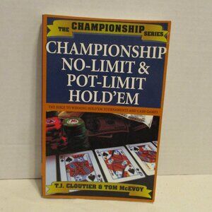 Championship Series Holdem Poker TJ Cloutier Black White Strategy Guide Book